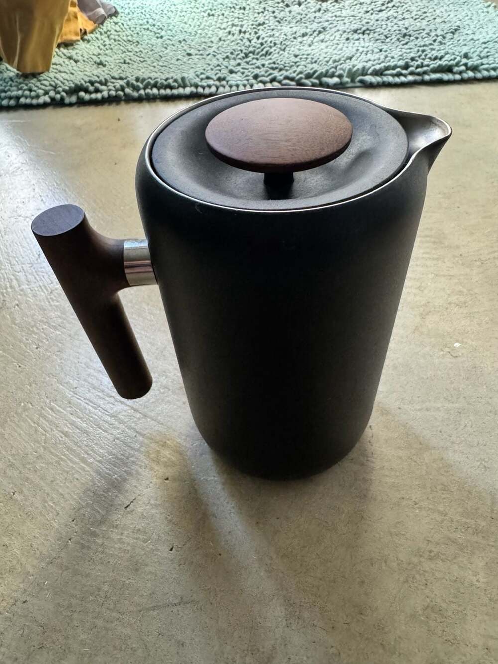Fellow Clara French Press Matte Black with Walnut Handle gently used